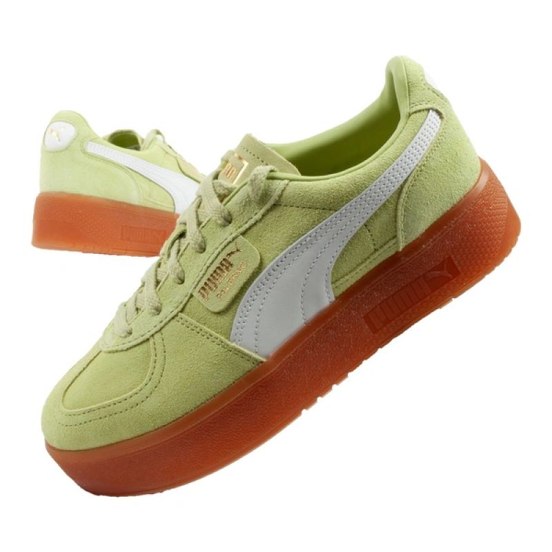 Puma women's sports sneakers Palermo platform fashionable zöld női utcai cipő