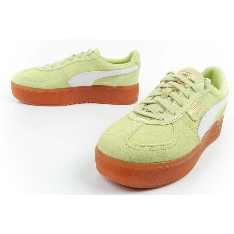 Puma women's sports sneakers Palermo platform fashionable zöld női utcai cipő