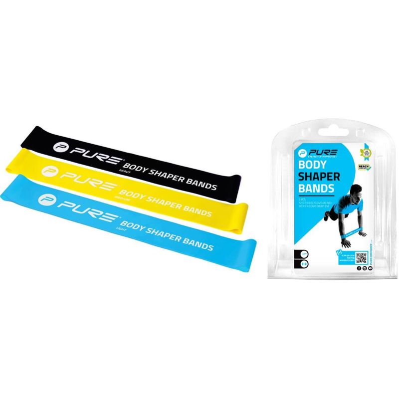 Pure 2 Improve FITNESS CROSSFIT MINI BAND SET 3 PCS MEN fekete készlet