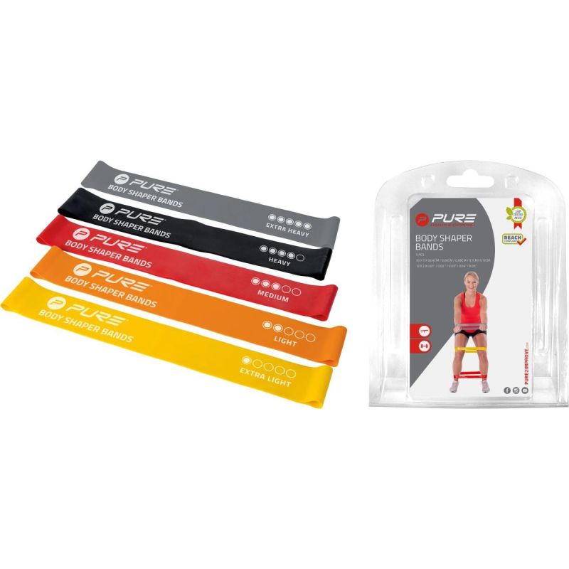 Pure 2 Improve SET OF FITNESS CROSSFIT MINI BANDS 5 PCS fekete készlet