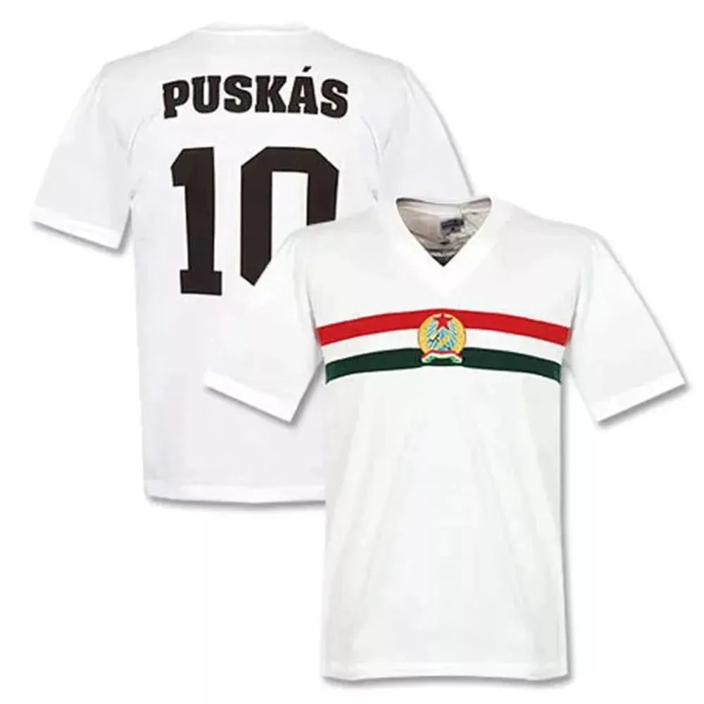 Puskas.com Puskás Ferenc Retro Mez Fehér - 1952 Helsinki Olimpiai Replica