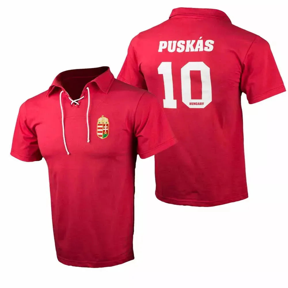 Puskas.com Puskás Ferenc Retro Válogatott Mez - Magyar Címer, 10-es Szám