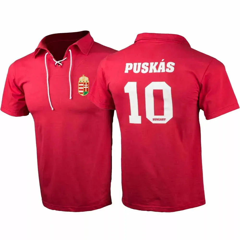 Puskas.com Puskás Ferenc Retro Válogatott Mez - Magyar Címer, 10-es Szám