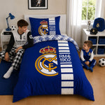 Real Madrid bedding set cotton + 70x90 cm niebieski REB80207BL
