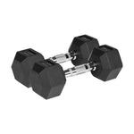 Rebel Rubber-Coated HEX Cast Iron Dumbbells 2 x 5 kg ACTIVE edzőfelszerelés RBA-2325-05