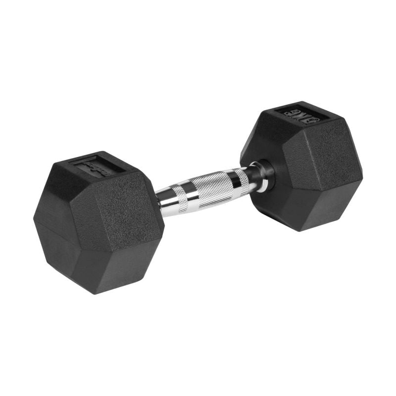 Rebel Rubber-Coated HEX Cast Iron Dumbbells 2 x 5 kg ACTIVE edzőfelszerelés RBA-2325-05