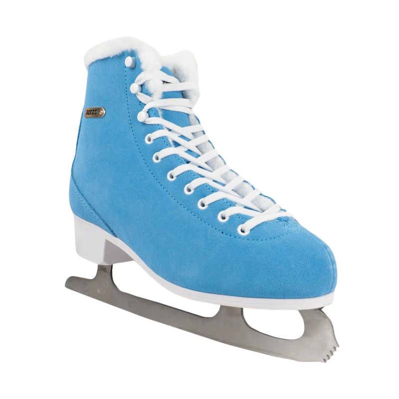 Roces Suede Eco-Fur Figure Skates Blue and White Korcsolya 450702004