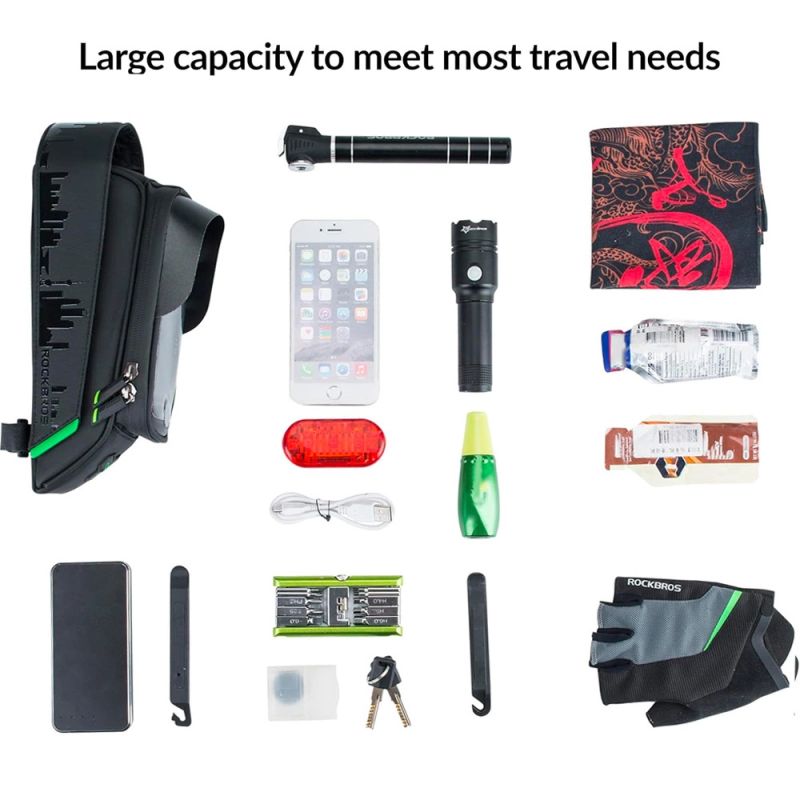 Rockbros 029-1BK bicycle bag for frame with phone cover - fekete