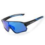 Rockbros 14110009001 Polarized Cycling Glasses for Kids 8-14 Years Old - Black and Blue czarny || niebieski napszemüveg