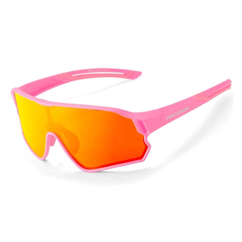 Rockbros 14110009004 polarized cycling glasses for children 8-14 years old - pink różowy napszemüveg