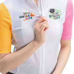 Rockbros 15210005005 L Women's Cycling Jersey with Print - fehér női kerékpáros póló