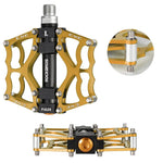 Rockbros 2010-12L Aluminum Platform Bicycle Pedals - Gold arany