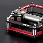 Rockbros 2010- Aluminum Bicycle Pedals with Sealed Bearings - Black and Red piros