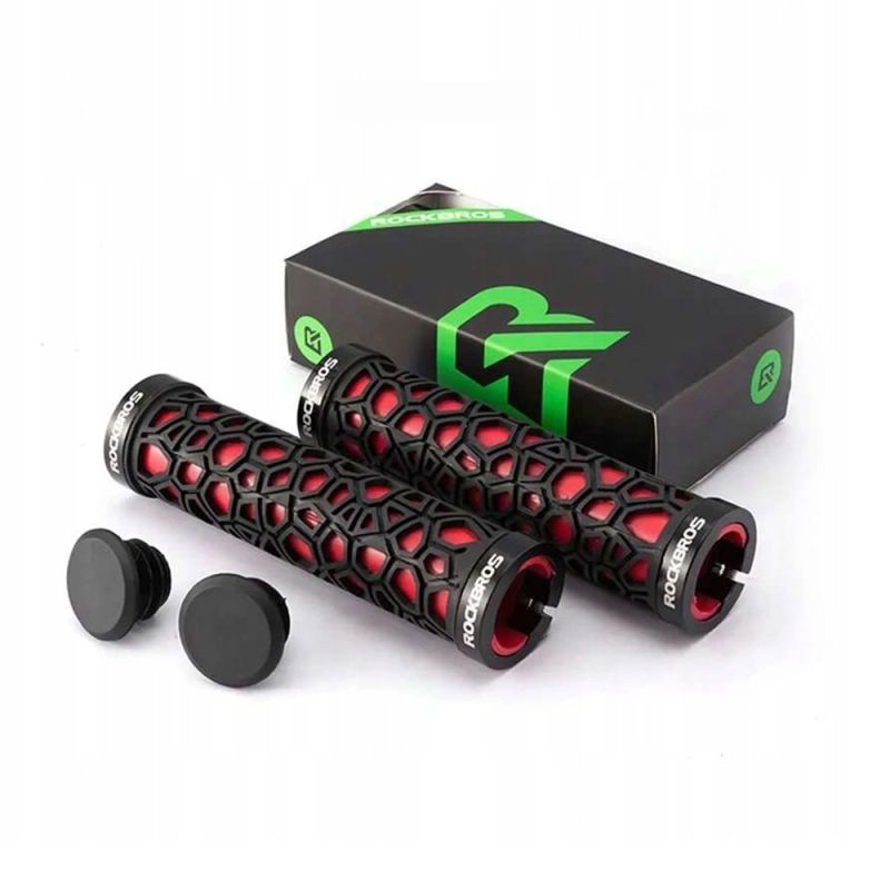 Rockbros 2017-14ARD bicycle grips - black and piros