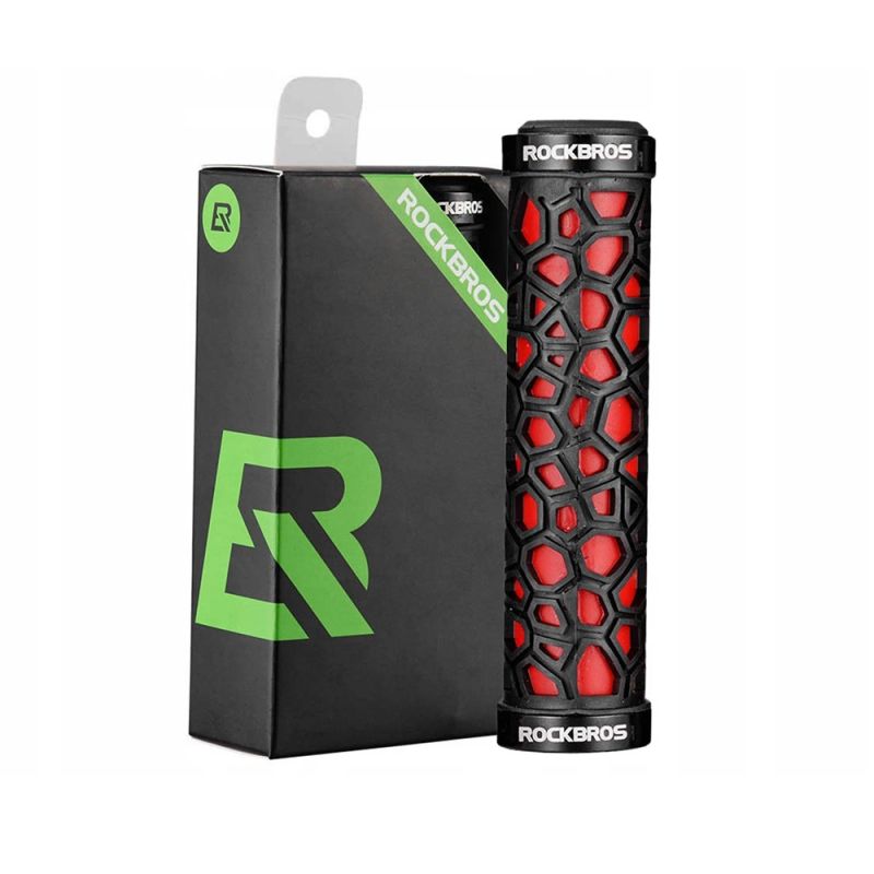 Rockbros 2017-14ARD bicycle grips - black and piros