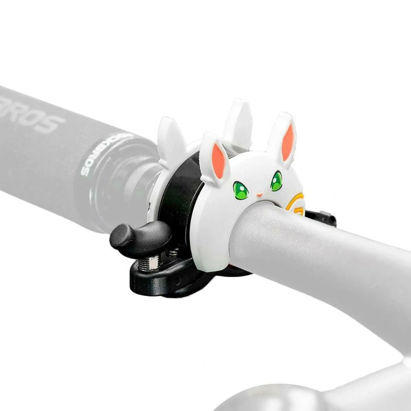 Rockbros 34001100 Children's Bicycle Bell Rabbit Motif - White fehér
