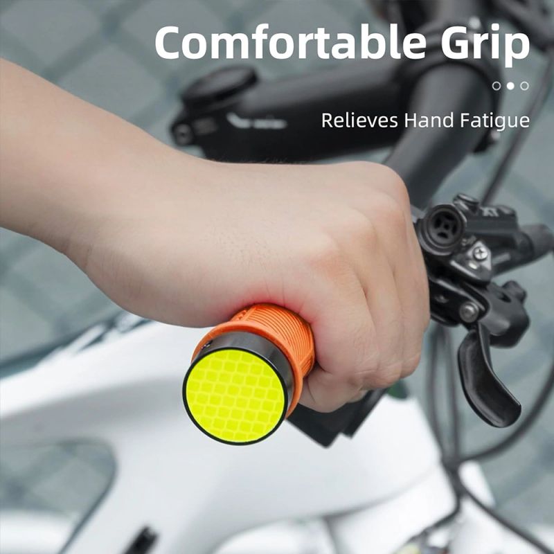 Rockbros 40720007004 bicycle grips with reflector - narancssárga