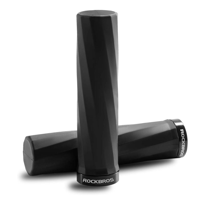 Rockbros 71230002004 rubber bike grips - black fekete