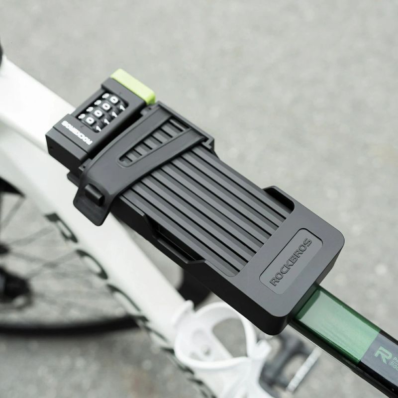 Rockbros 829 Folding Code Bike Lock - Black fekete