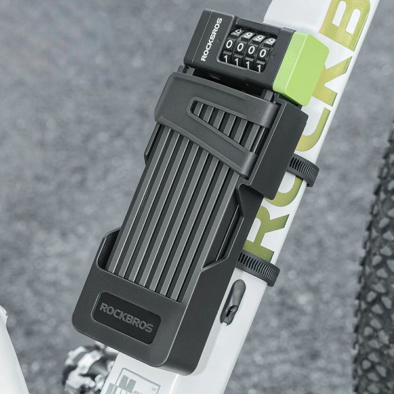 Rockbros 829 Folding Code Bike Lock - Black fekete