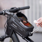 Rockbros B68 Bike Pannier for Frame, Armored, with Phone Pocket and Cover, 1.7L - fekete