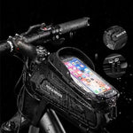 Rockbros B68 Bike Pannier for Frame, Armored, with Phone Pocket and Cover, 1.7L - fekete