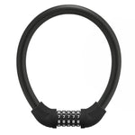 Rockbros bicycle lock with code, steel cable, 85 cm - black czarny