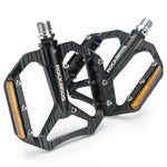 Rockbros C700 Reflective Aluminum Platform Bicycle Pedals - Black fekete