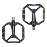 Rockbros C700 Reflective Aluminum Platform Bicycle Pedals - Black fekete
