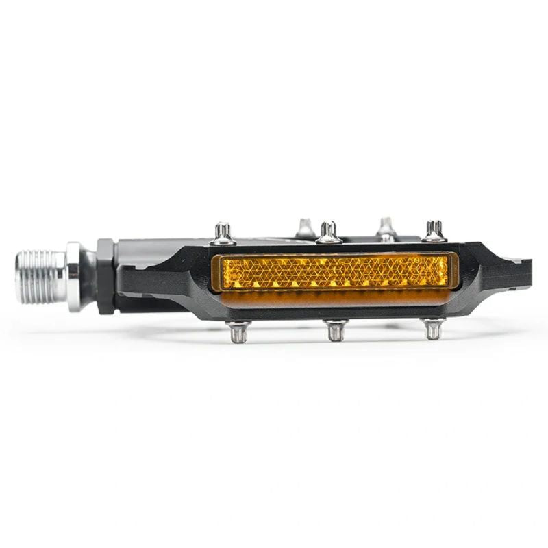 Rockbros C700 Reflective Aluminum Platform Bicycle Pedals - Black fekete
