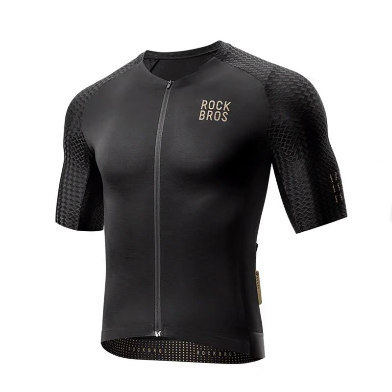 Rockbros Diamond Short Sleeve Cycling Jersey Size XXS - fekete kerékpáros póló