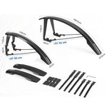 Rockbros FK-892 Off-Road Adjustable Bicycle Fenders - Black fekete