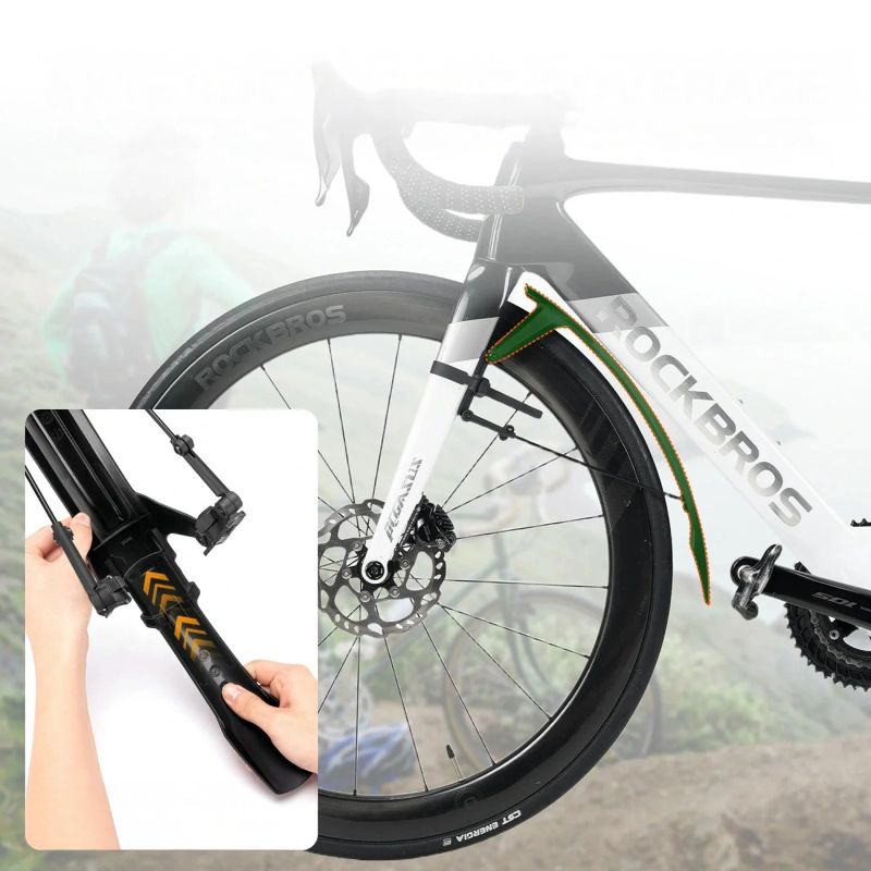 Rockbros FK-892 Off-Road Adjustable Bicycle Fenders - Black fekete
