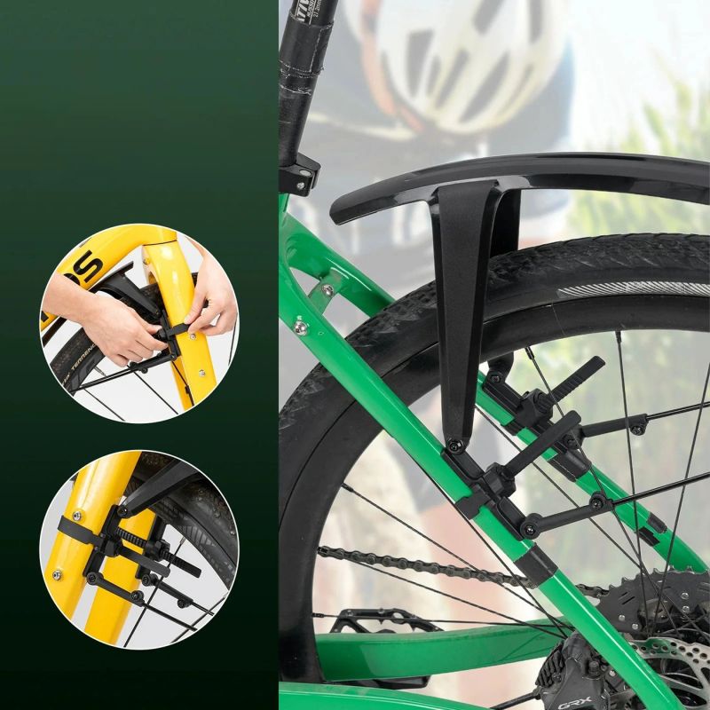 Rockbros FK-892 Off-Road Adjustable Bicycle Fenders - Black fekete