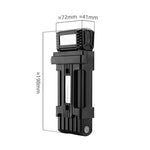 Rockbros Folding Bike Lock with Key - Black fekete
