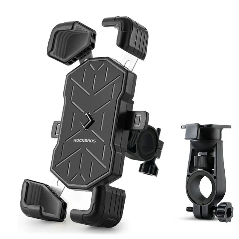 Rockbros HW-117 Handlebar Clamp Phone Holder - Black and Gray czarny || szary phones and