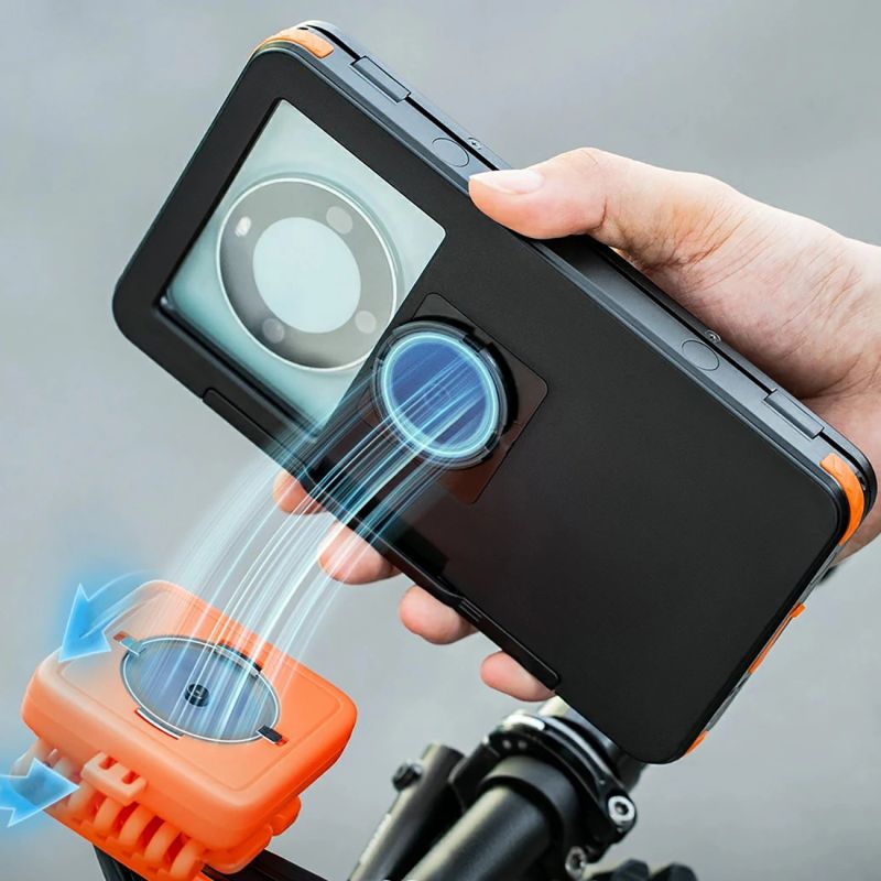 Rockbros HW-87 Magnetic Waterproof Phone Holder - Black fekete phones and