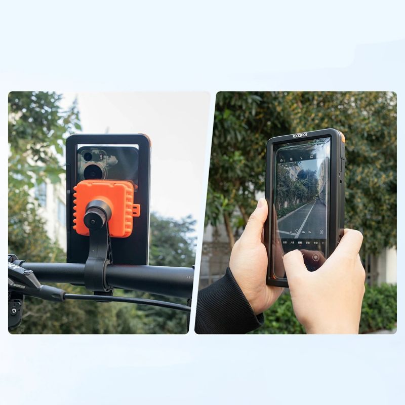 Rockbros HW-87 Magnetic Waterproof Phone Holder - Black fekete phones and