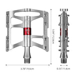 Rockbros JT410 4.10 4 Bearing Bicycle Pedals - Silver szürke