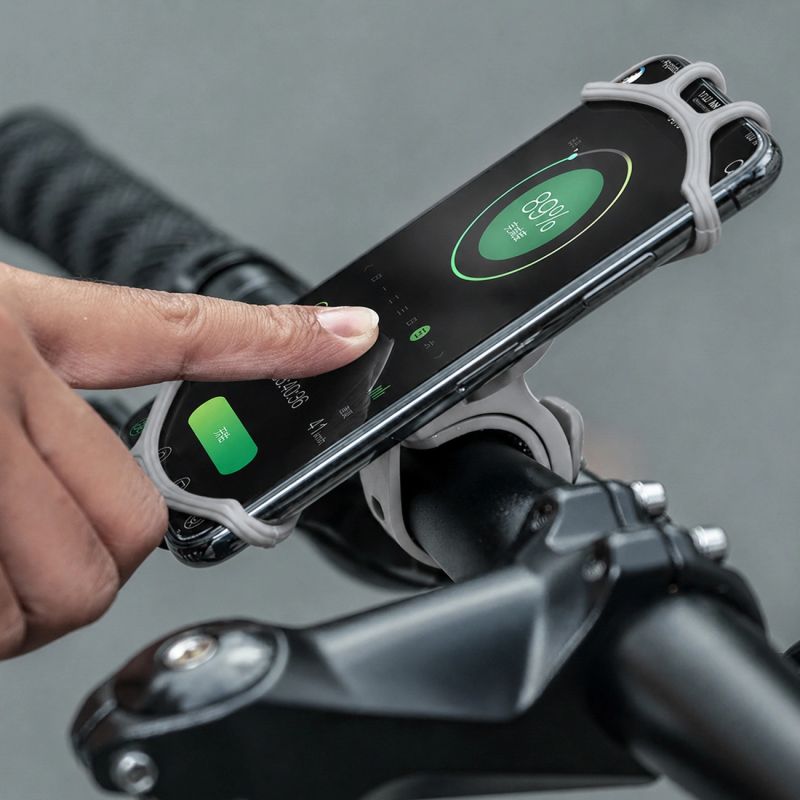 Rockbros LF436 Handlebar Clamp Phone Holder - Gray szary phones and
