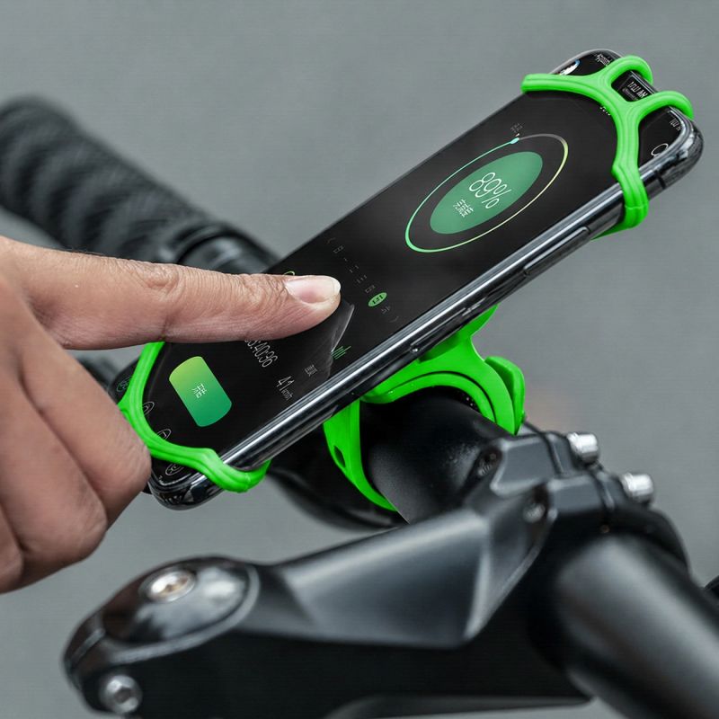 Rockbros LF436 Handlebar Clamp Phone Holder - Green zielony phones and