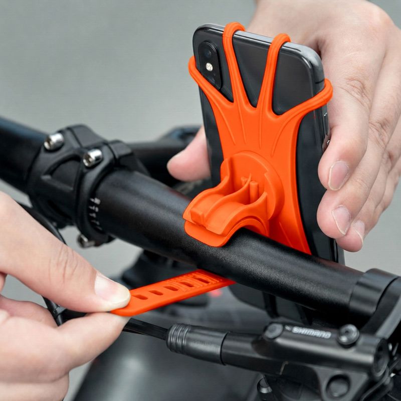 Rockbros LF436 Handlebar Clamp Phone Holder - Orange pomarańczowy phones and