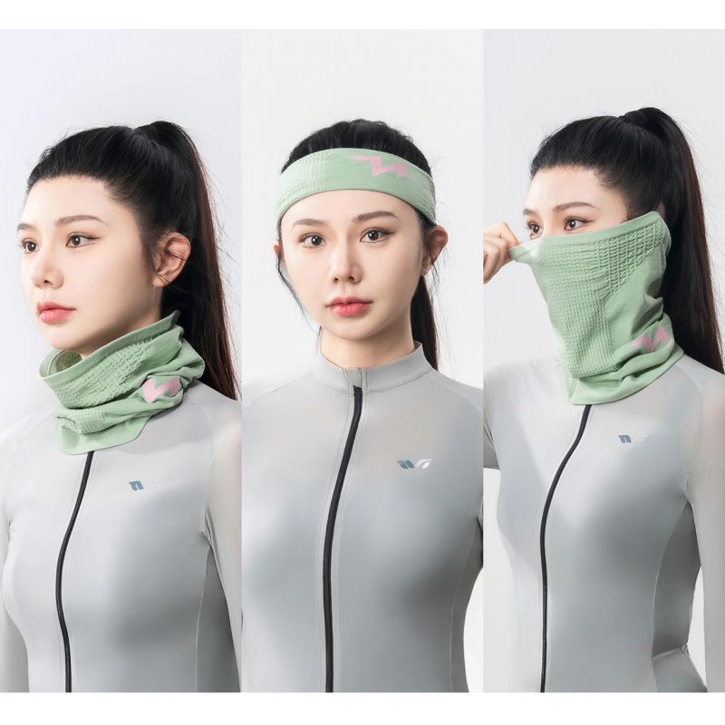 Rockbros LFA23 TVI Women's Knitted Bicycle Neck Warmer - Green zielony női nyakmelegítő 11250008001-211696