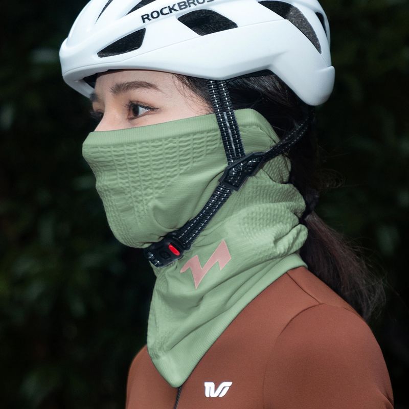 Rockbros LFA23 TVI Women's Knitted Bicycle Neck Warmer - Green zielony női nyakmelegítő 11250008001-211696