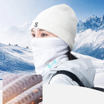 Rockbros LFA23 TVI Women's Knitted Bicycle Neck Warmer - White biały női nyakmelegítő 11250008001-211704