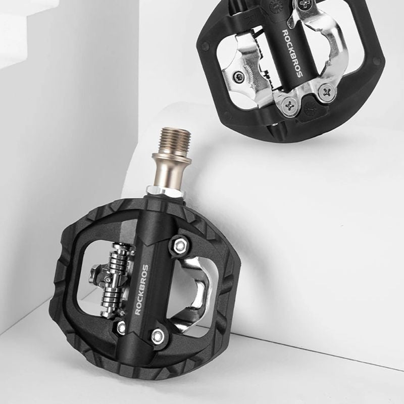Rockbros M108 Nylon Half-Lock Double-Sided Bicycle Pedals - Black fekete