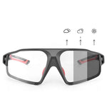 Rockbros Photochromic UV400 Cycling Glasses - Black and Red piros napszemüveg