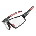 Rockbros Photochromic UV400 Cycling Glasses - Black and Red piros napszemüveg