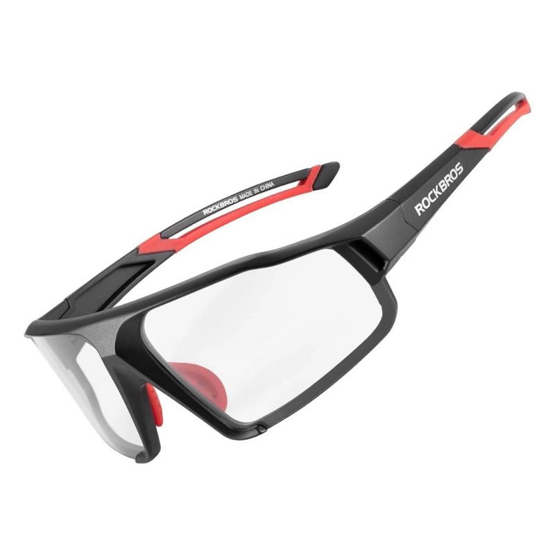 Rockbros Photochromic UV400 Cycling Glasses - Black and Red piros napszemüveg