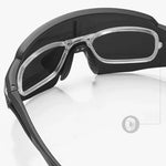 Rockbros Polarized Cycling Glasses with UV Protection and Corrective Insert 14120008006 Gray Lenses - Black czarny napszemüveg